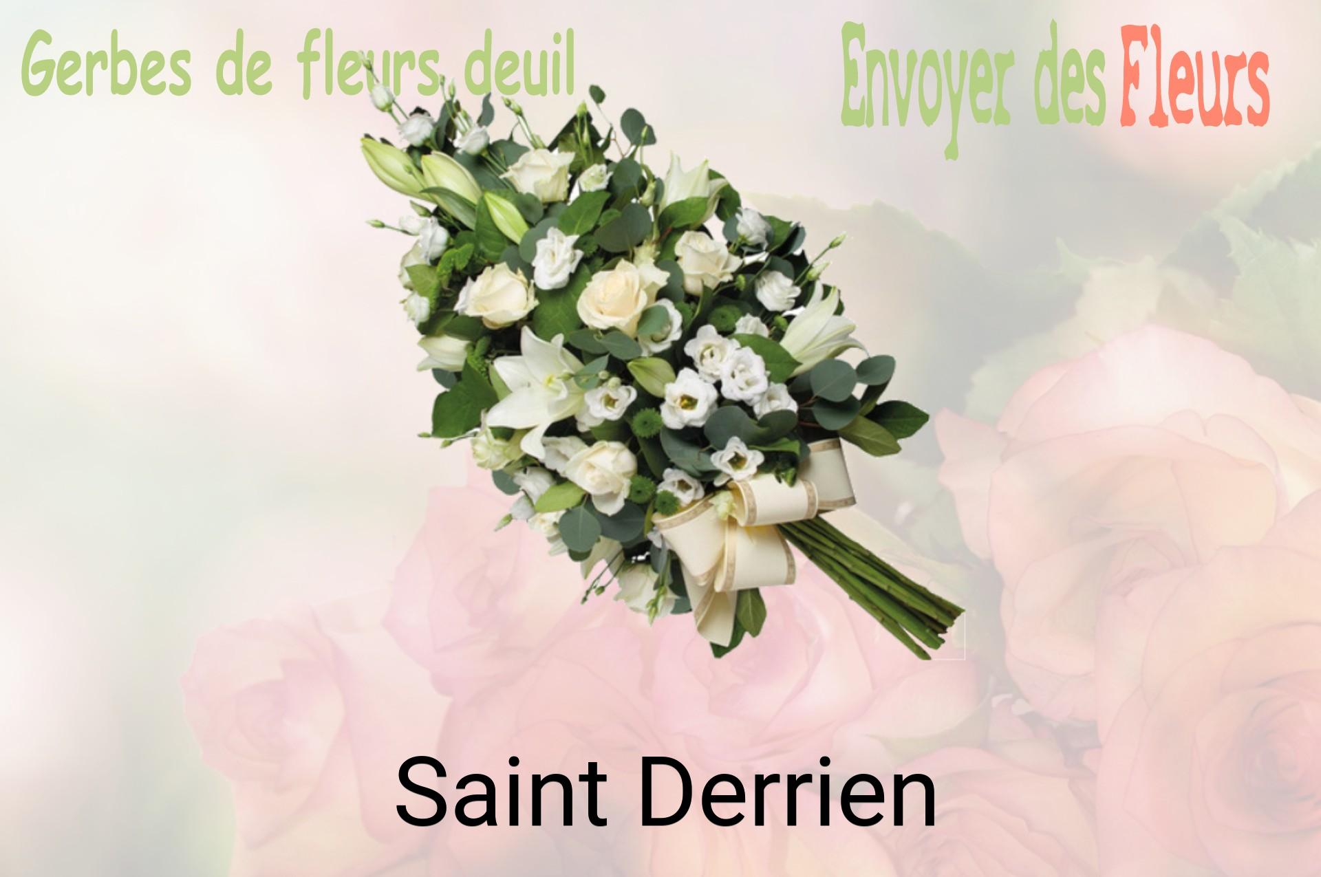 Gerbe de fleurs de deuil livrée à Saint-Derrien